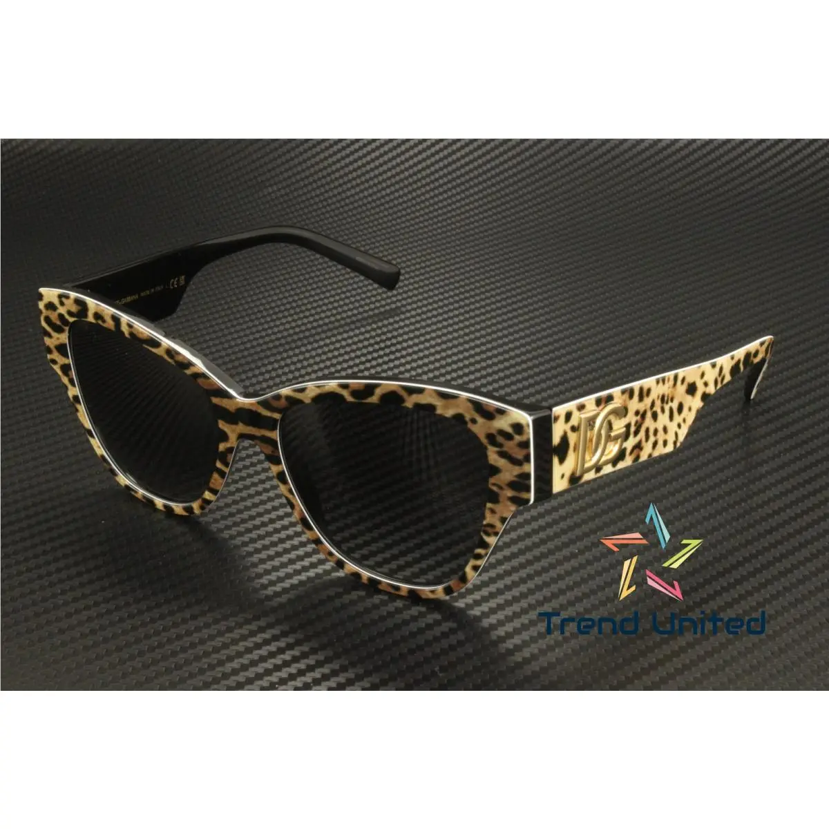 Dolce Gabbana DG4449 31638G Leo Brown Grey Gradient 54 mm Women`s Sunglasses