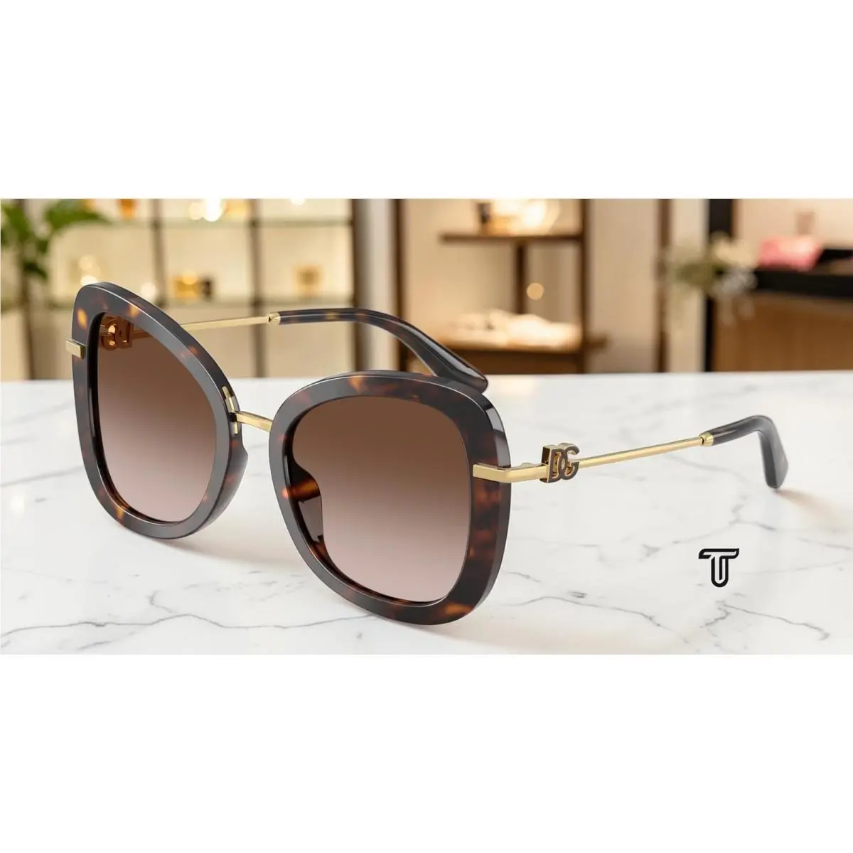 Dolce Gabbana DG4535 502 13 Havana Brown Gradient 53 mm Women`s Sunglasses
