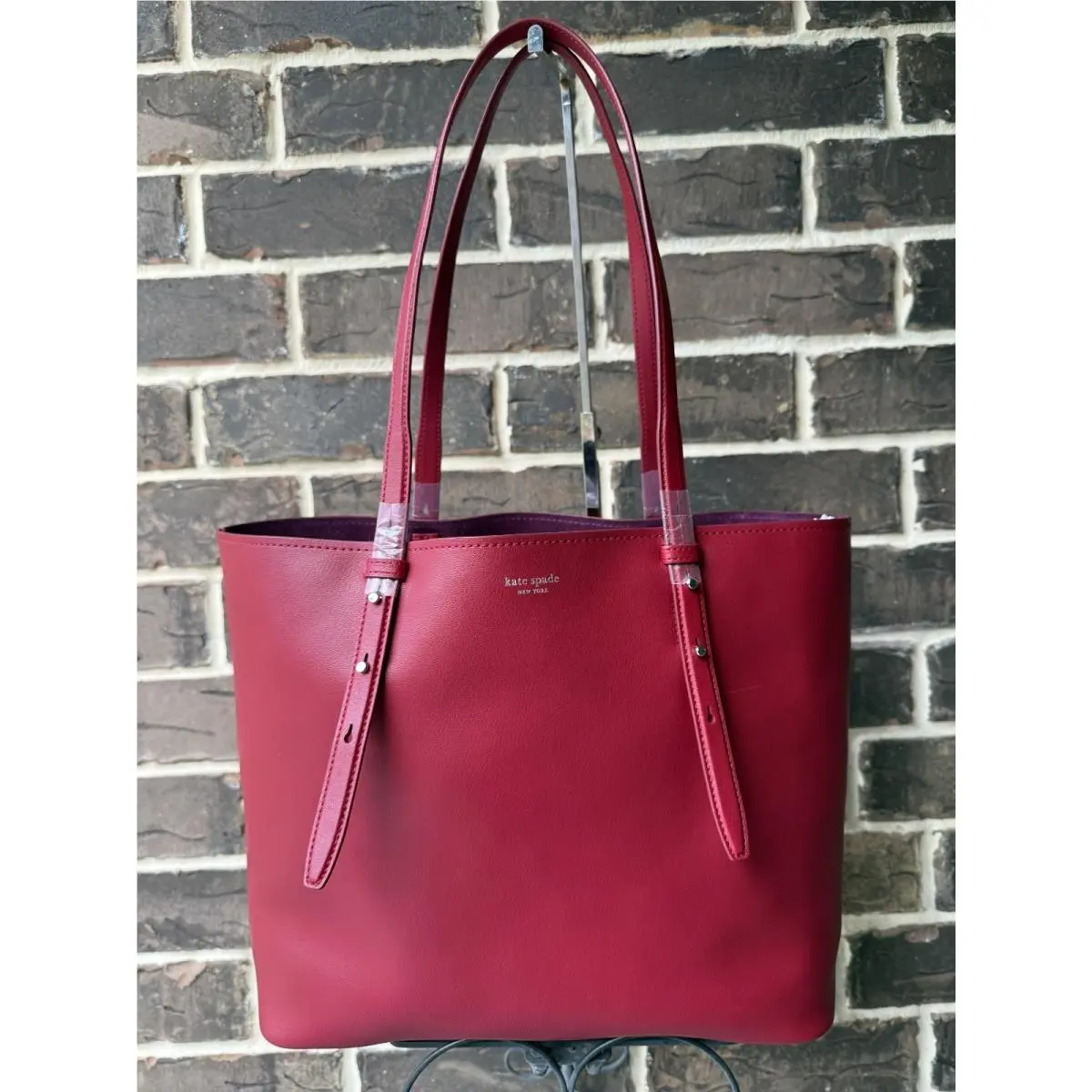 Kate Spade Do It All Large Tote Jam Red Grain Leather KL669