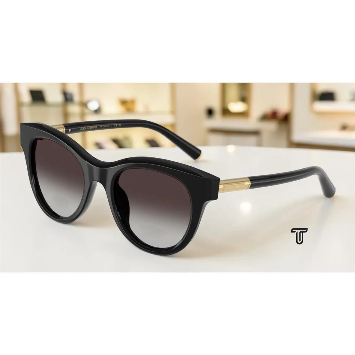 Dolce Gabbana DG4518 501 8G Black Grey Gradient 52 mm Women`s Sunglasses