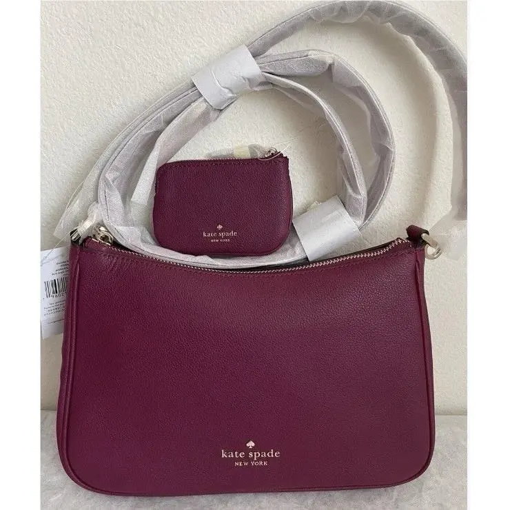 Kate Spade Rosie Shoulder Crossbody Leather Bag Dark Raspberry