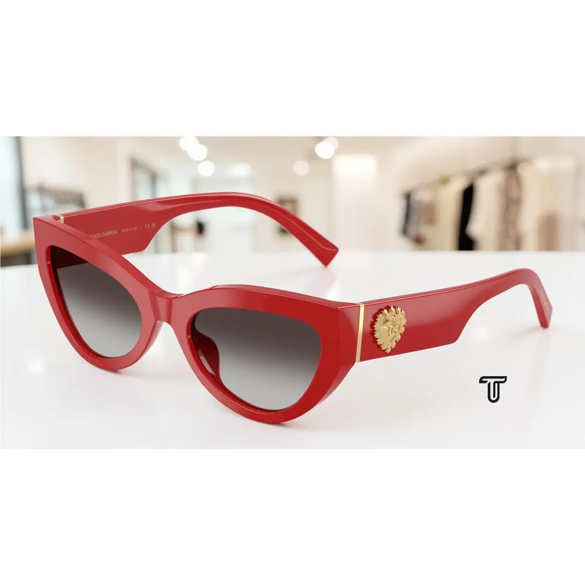 Dolce Gabbana DG4536 30888G Full Red Grey Gradient 55 mm Women`s Sunglasses