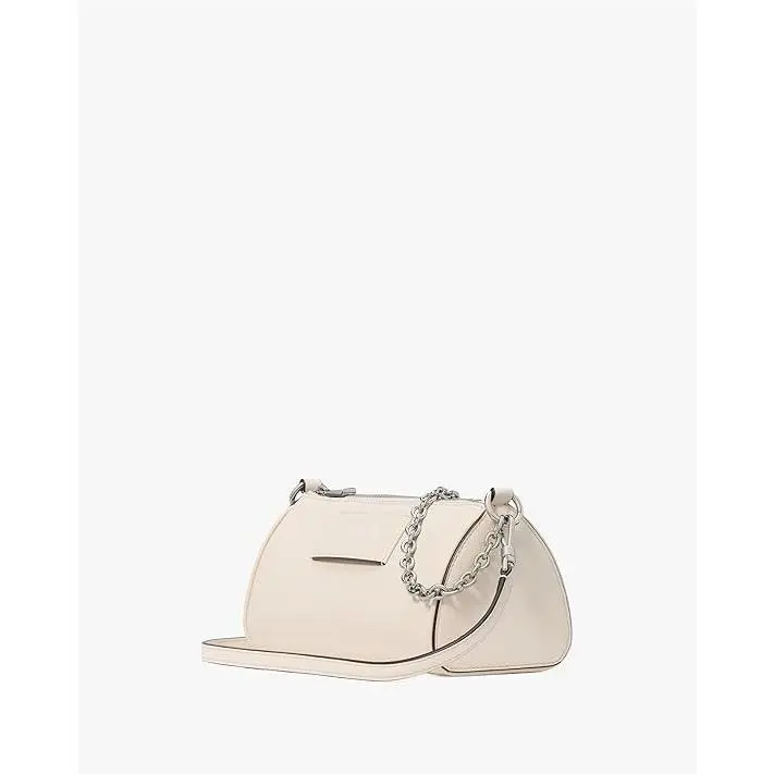 Kate Spade New York E9415 Label Smooth Leather Pochette Parchment