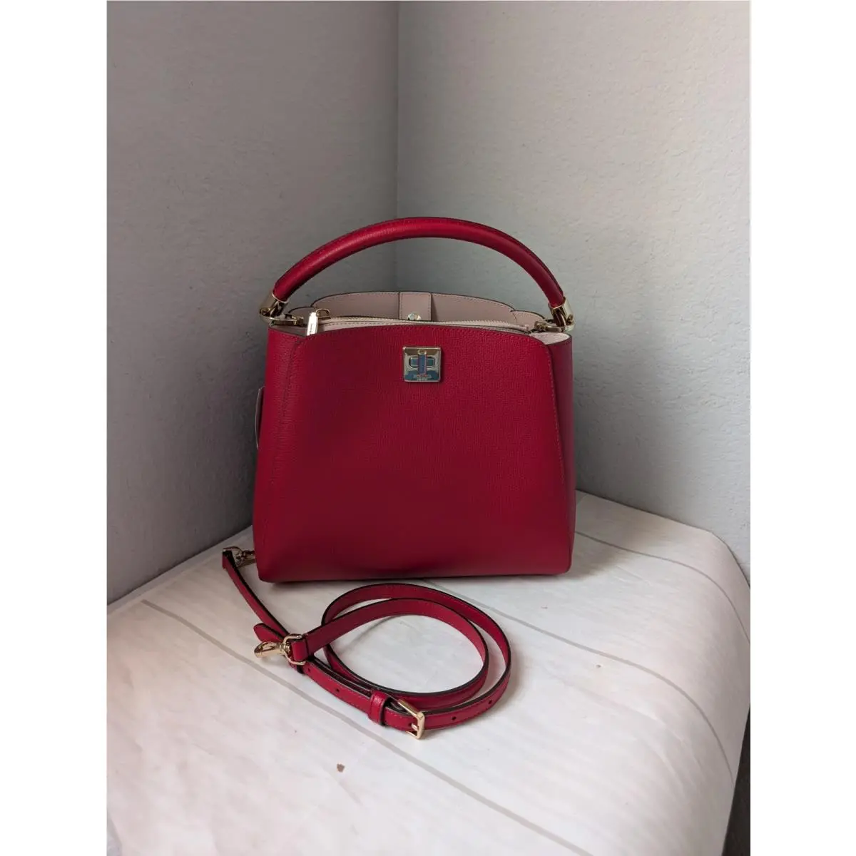 Kate Spade KG755 Phoebe Medium Top Handle Satchel Crossbody Perfect Cherry