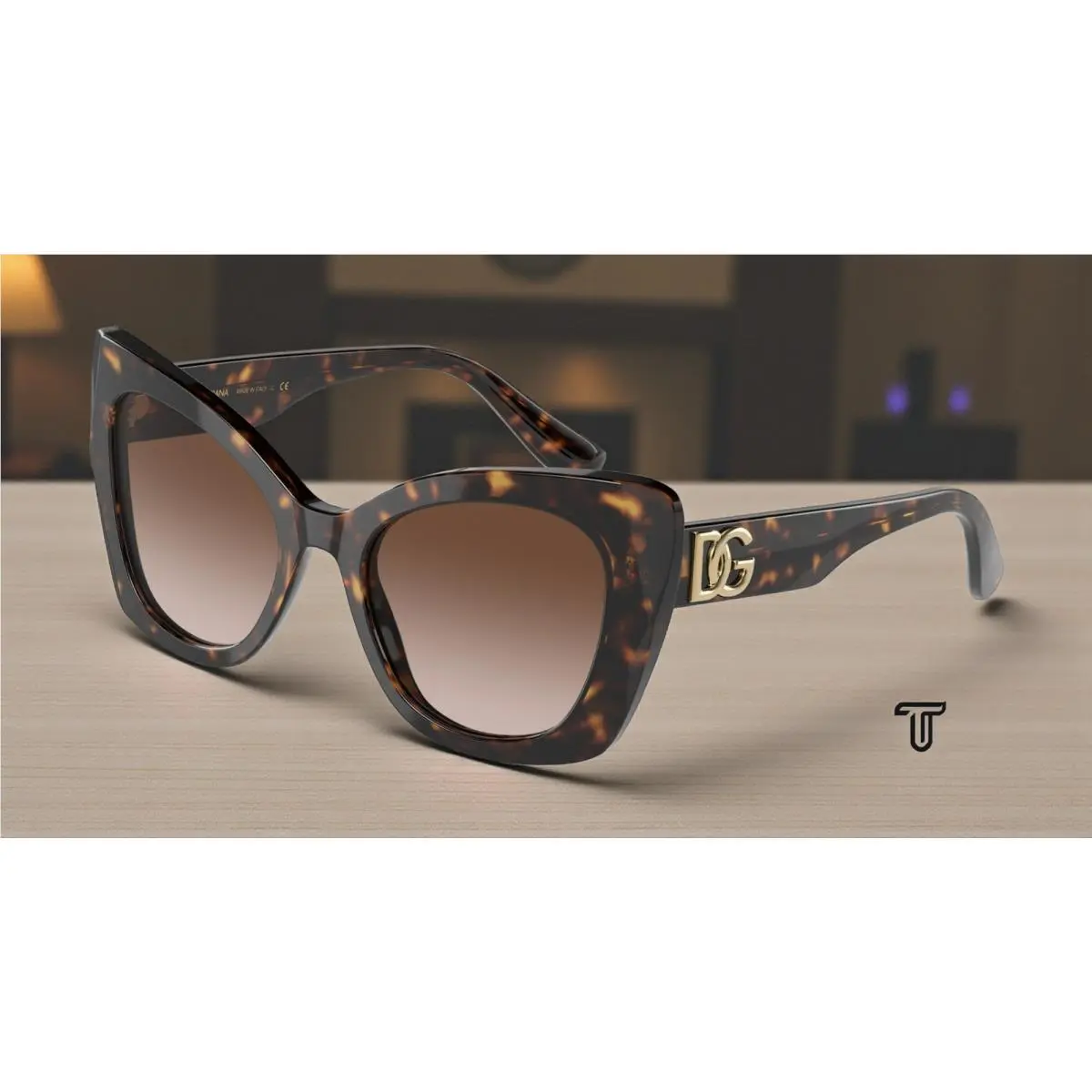 Dolce Gabbana DG4405 502 13 Havana Gradient Brown 53 mm Women`s Sunglasses