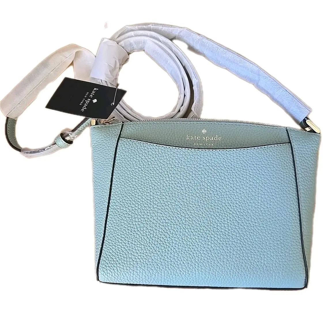 New Kate Spade Monica Pebbled Leather Crossbody Aventurine with Dust Bag