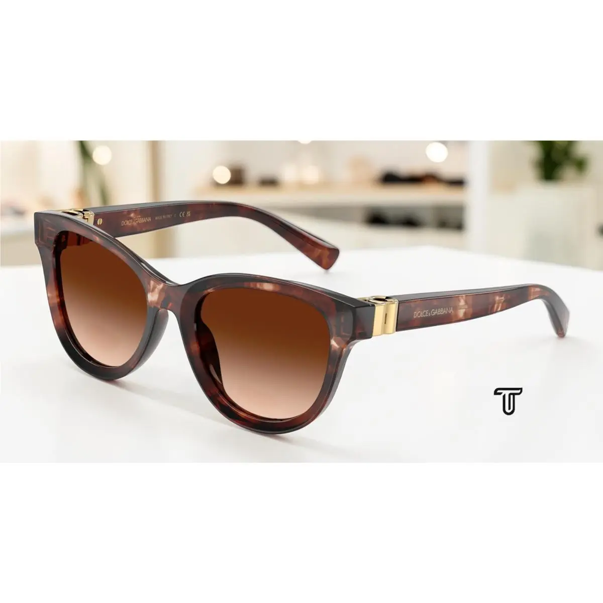 Dolce Gabbana DG4533 322274 Red Havana Brown Gradient 54 mm Women`s Sunglasses