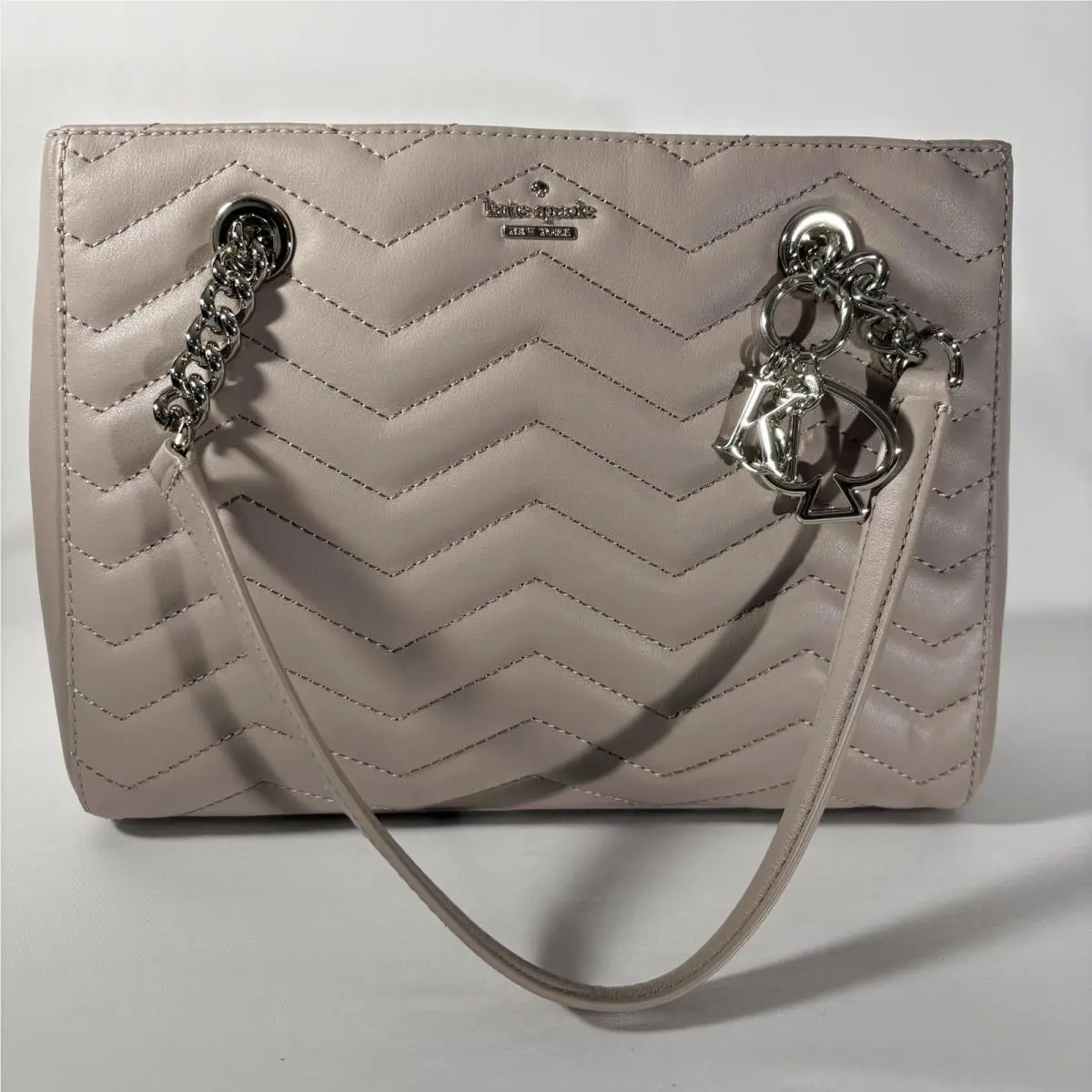 Kate Spade Reese Park Quilted Leather Tote Shoulder Bag Blush Pink
