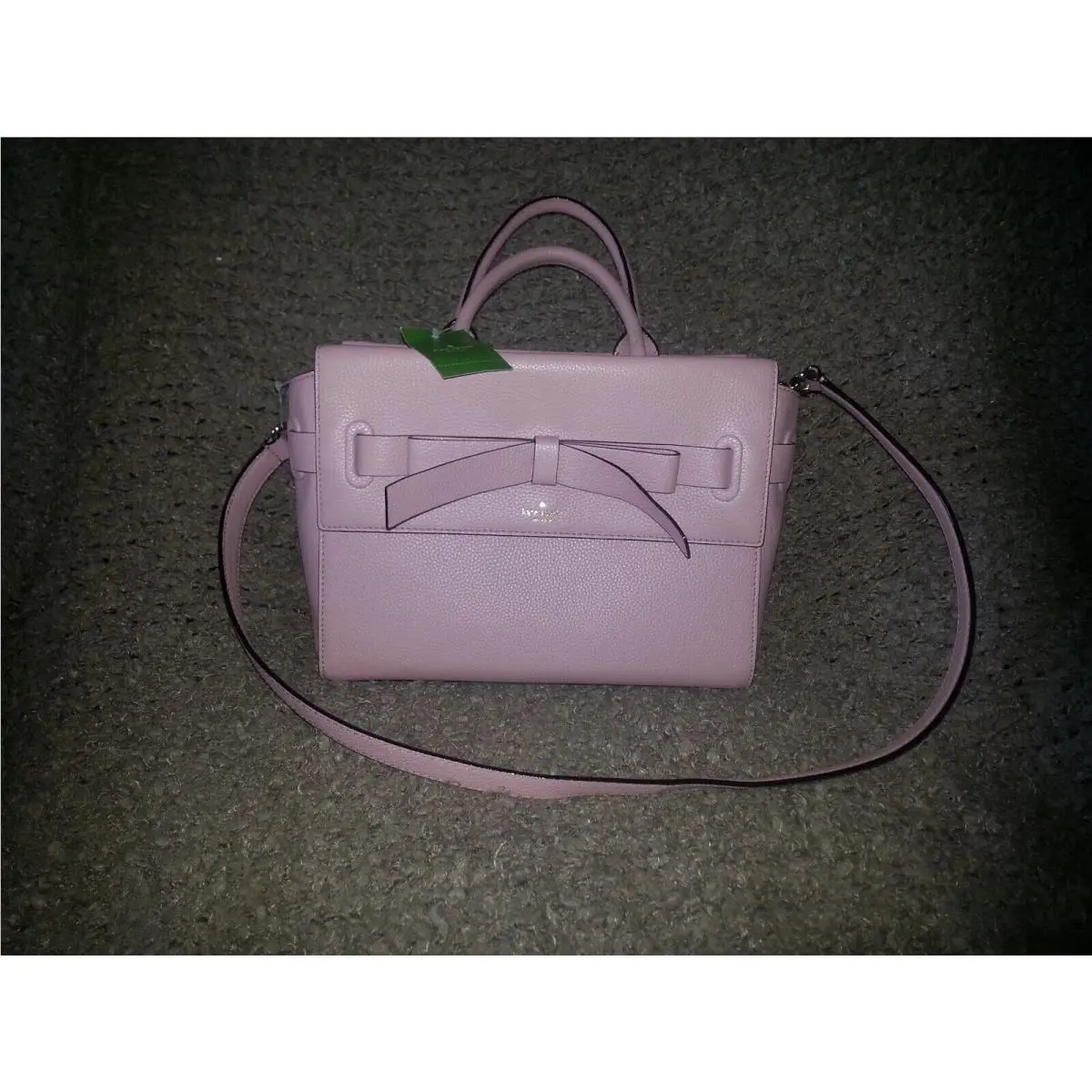 Kate Spade-avalon Place Natala-rare Rosefrost Pebbled Leather Tote W/strap-nwt