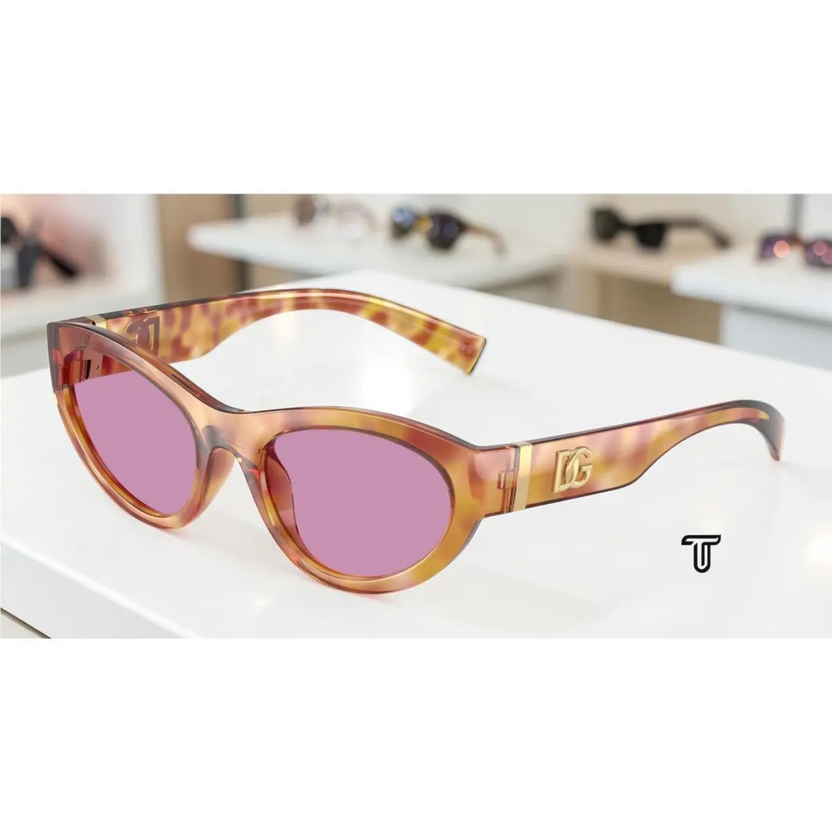 Dolce Gabbana DG6207 34771A Violet Havana Purple 54 mm Women`s Sunglasses