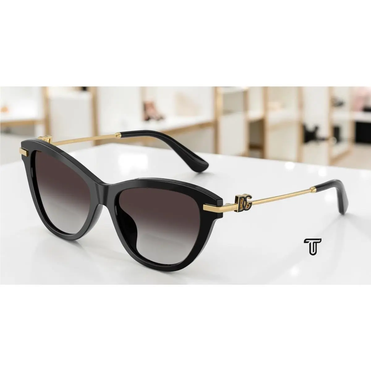 Dolce Gabbana DG4534 501 8G Black Grey Gradient Black 53 mm Women`s Sunglasses