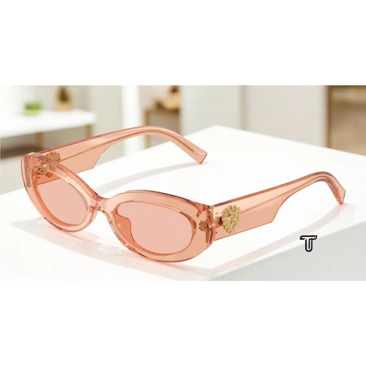 Dolce Gabbana DG4537 322684 Transparent Dark Pink 53mm Women`s Sunglasses