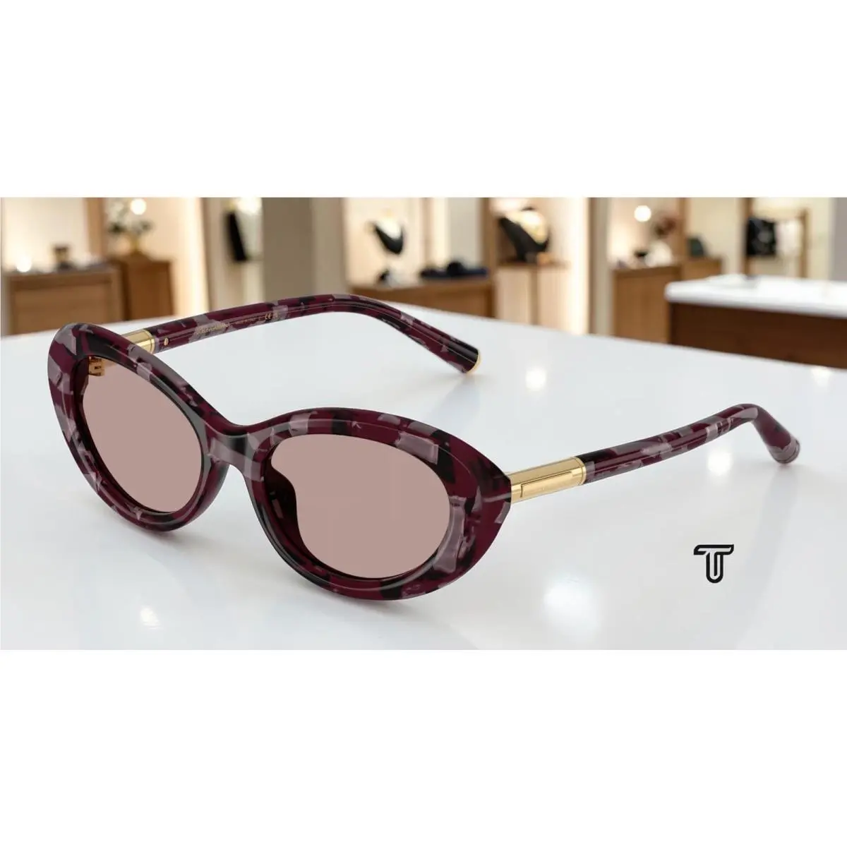 Dolce Gabbana DG4519 34647N Pearl Havana Purple Brown 54 mm Women`s Sunglasses