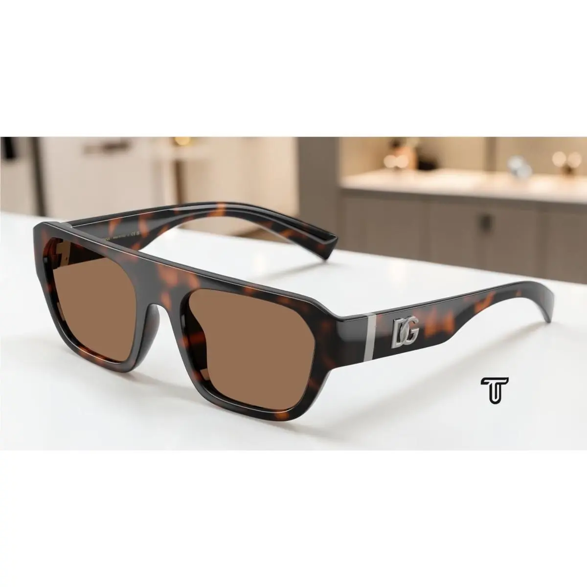 Dolce Gabbana DG6206 502 73 Havana Dark Brown 54 mm Men`s Sunglasses