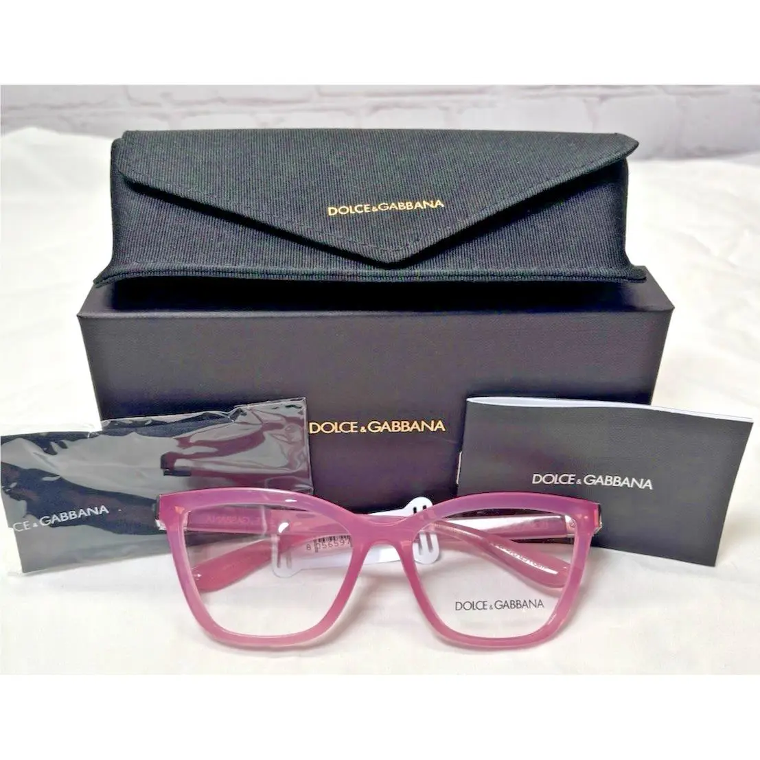 Dolce Gabbana Eyeglasses DG 5076 1912 Milky Pink 55-17 Frames