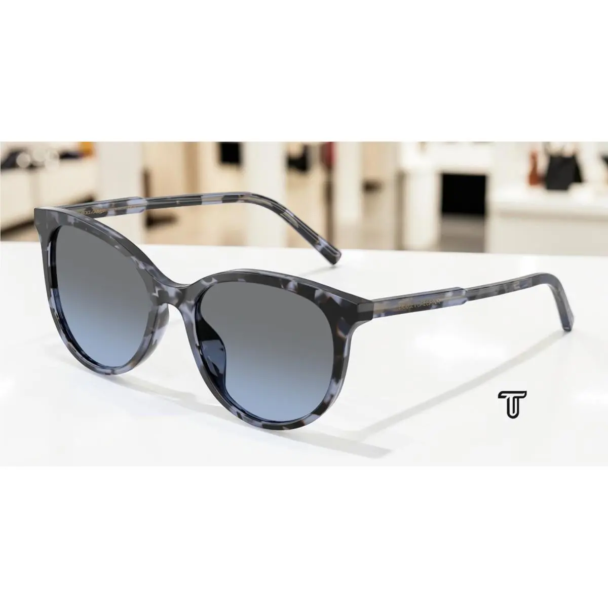Dolce Gabbana DG4540 34438F Blue Havana Blue Gradient 55 mm Women`s Sunglasses