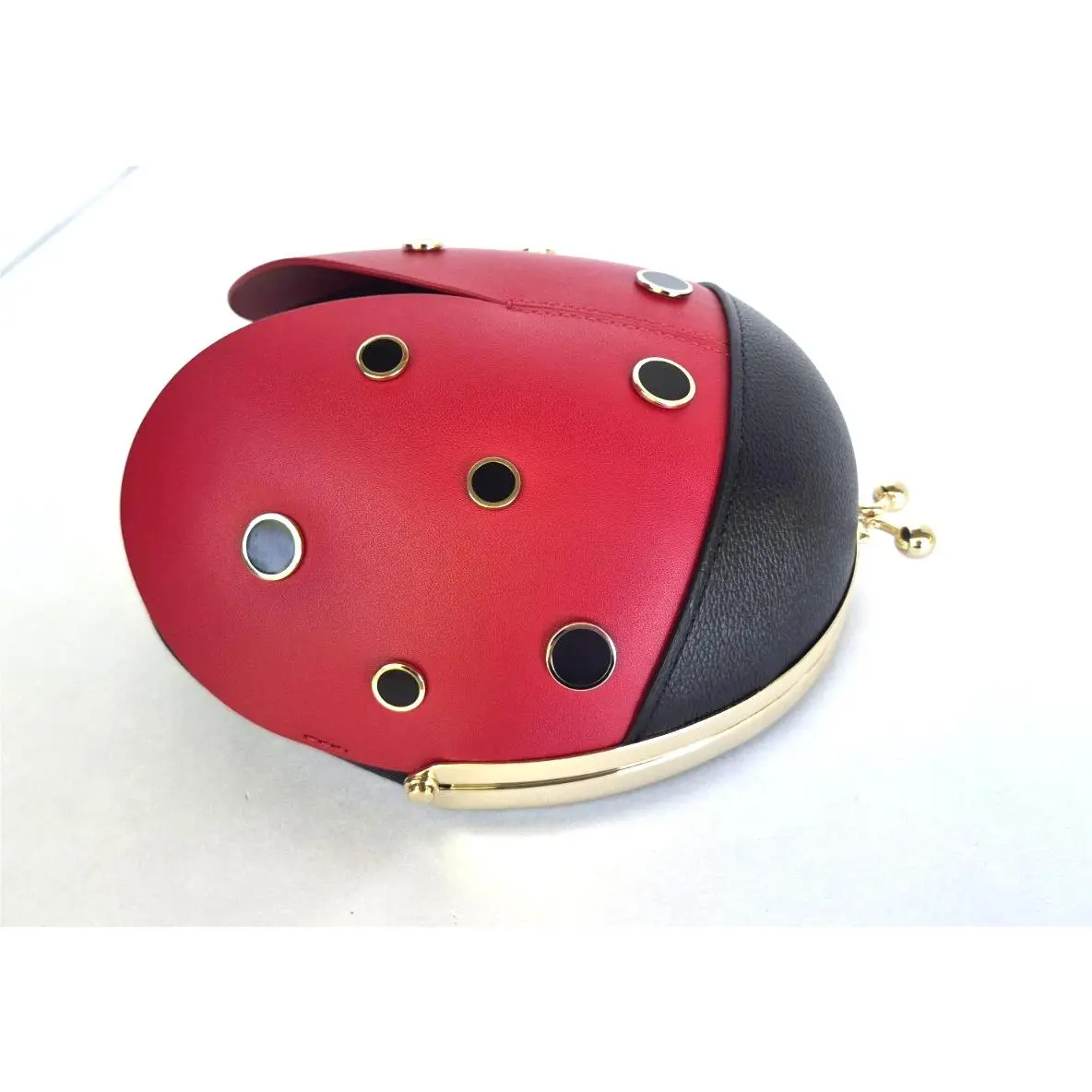 Kate Spade 3D Ladybug Dottie Crossbody Purse Leather Chain Strap Kiss Lock New