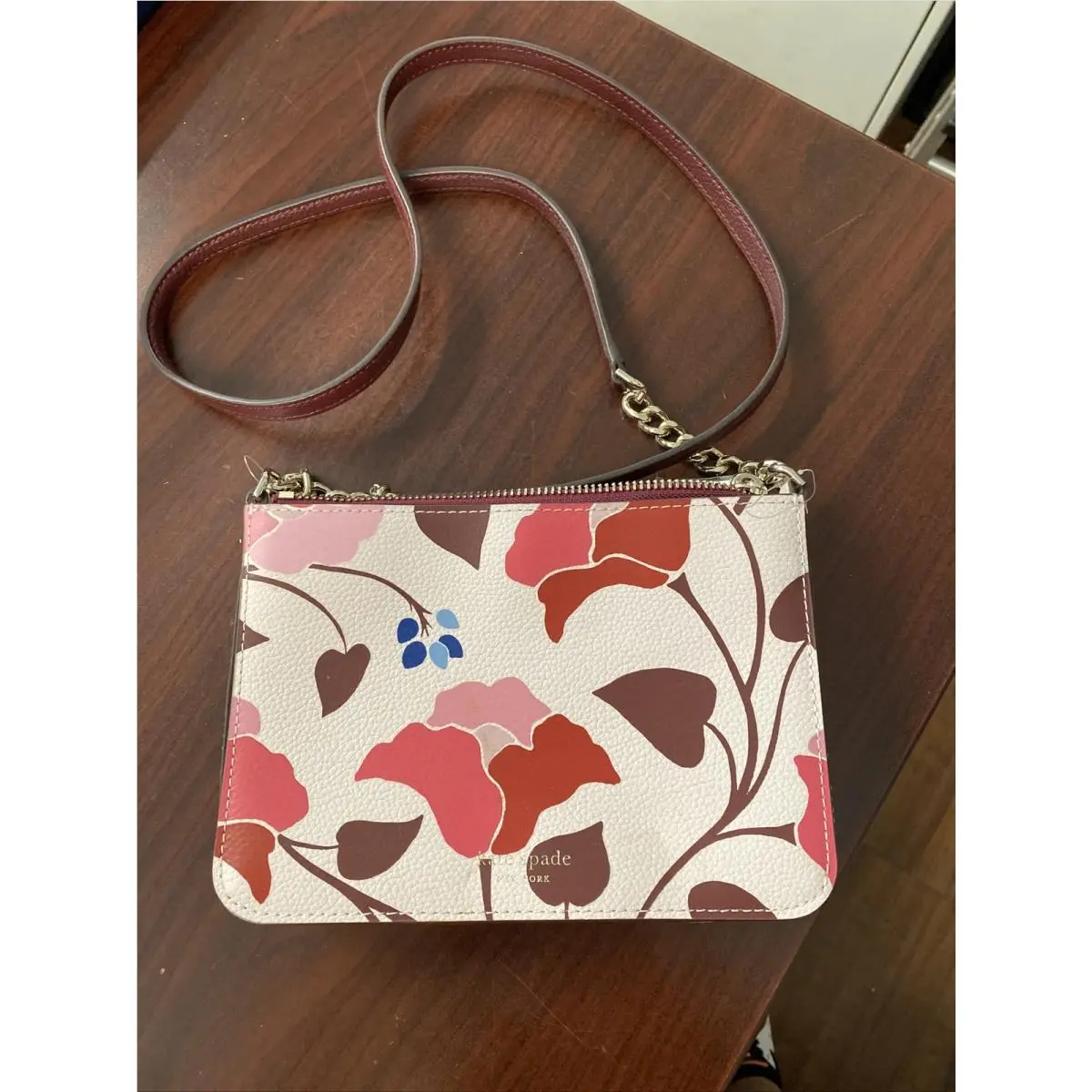 Kate Spade Leather Eva Nouveau Bloom Chain Crossbody