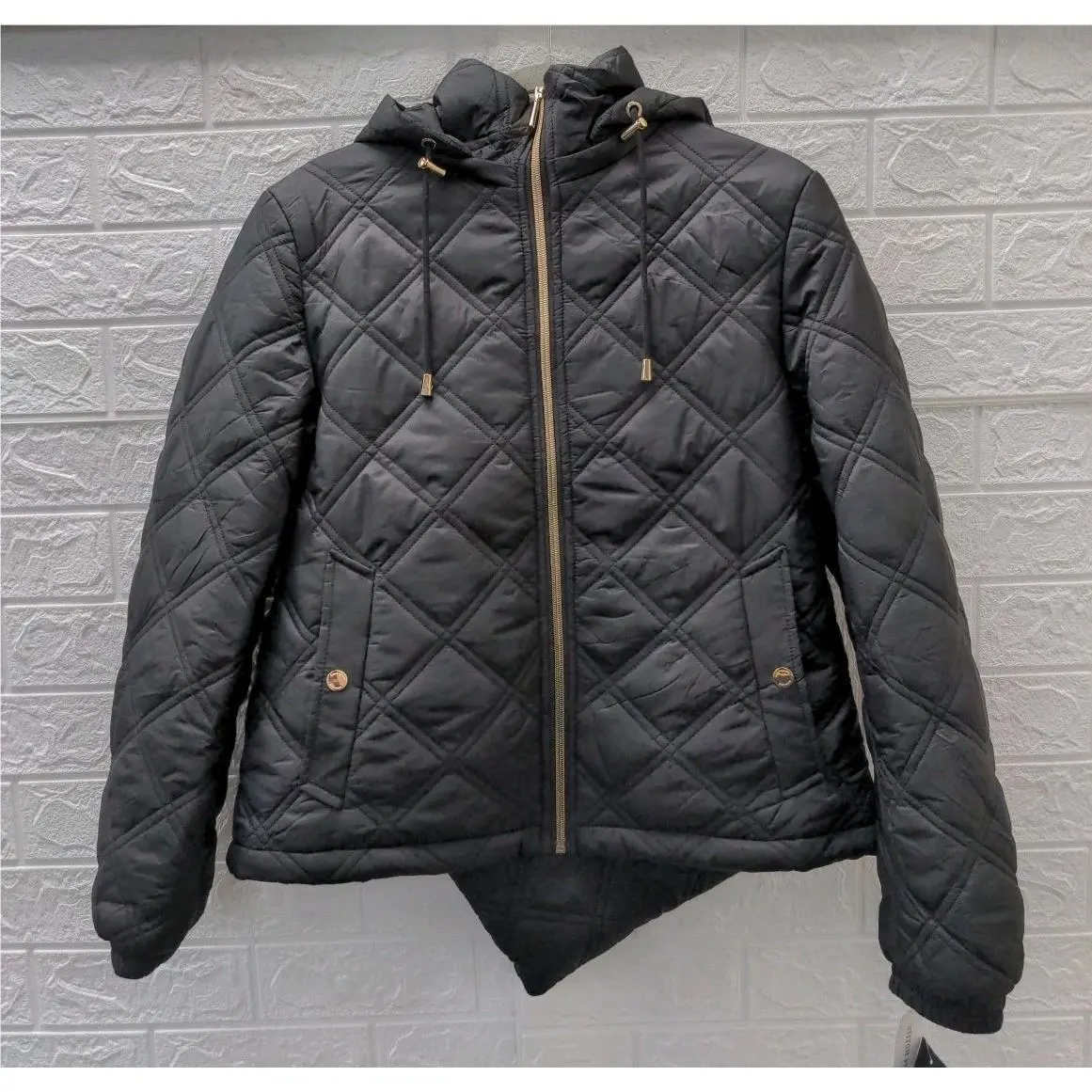 New Kate Spade Lightweight Packable Puffer with Matching Bag Black Size S