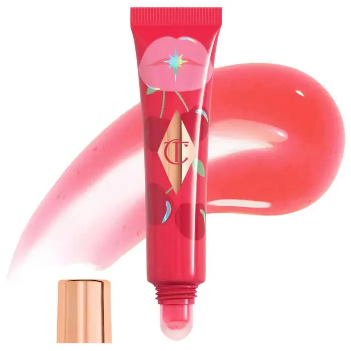 Healthy Nectar Nourishing Lip Oil 6 Shades 0.47oz Juicylicious Cherry Glaze - a cherry red by Charlotte Tilbury