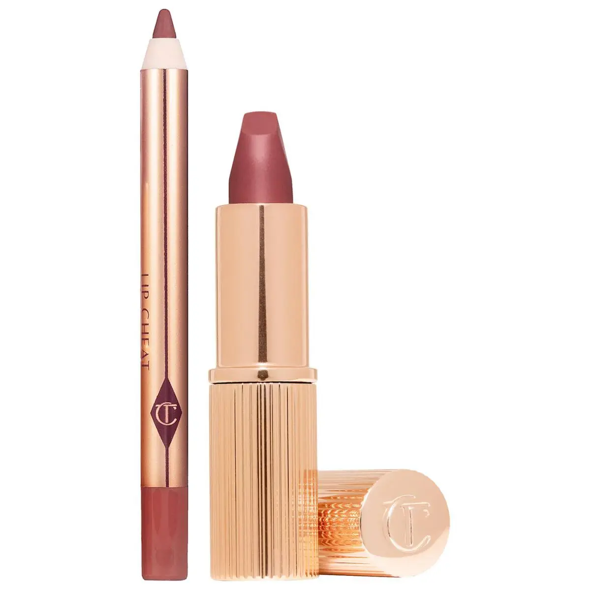 100%Authentic  Mini Pillow Talk Lipstick Liner Set 4 Shades Matte finish-Pillow Talk Medium - warm berry pink by Charlotte Tilbury