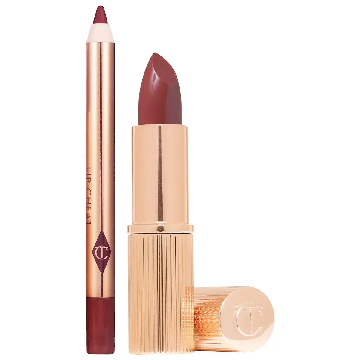 100%Authentic  Mini Pillow Talk Lipstick Liner Set 4 Shades Satin finish-Pillow Talk Deep - berry rose by Charlotte Tilbury