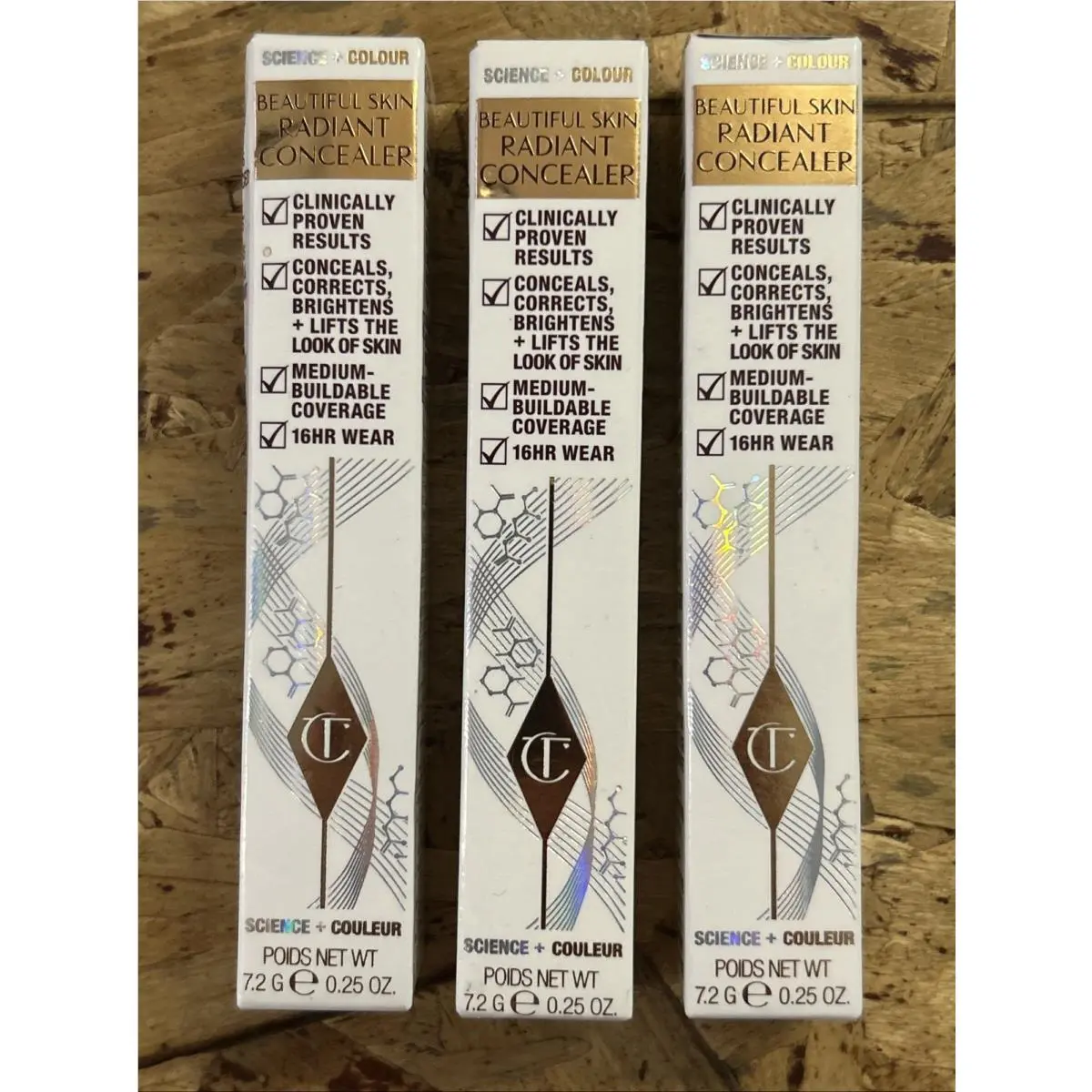 3-Pack Charlotte Tilbury Beautiful Skin Radiant Concealer 1 Fair 0.25oz