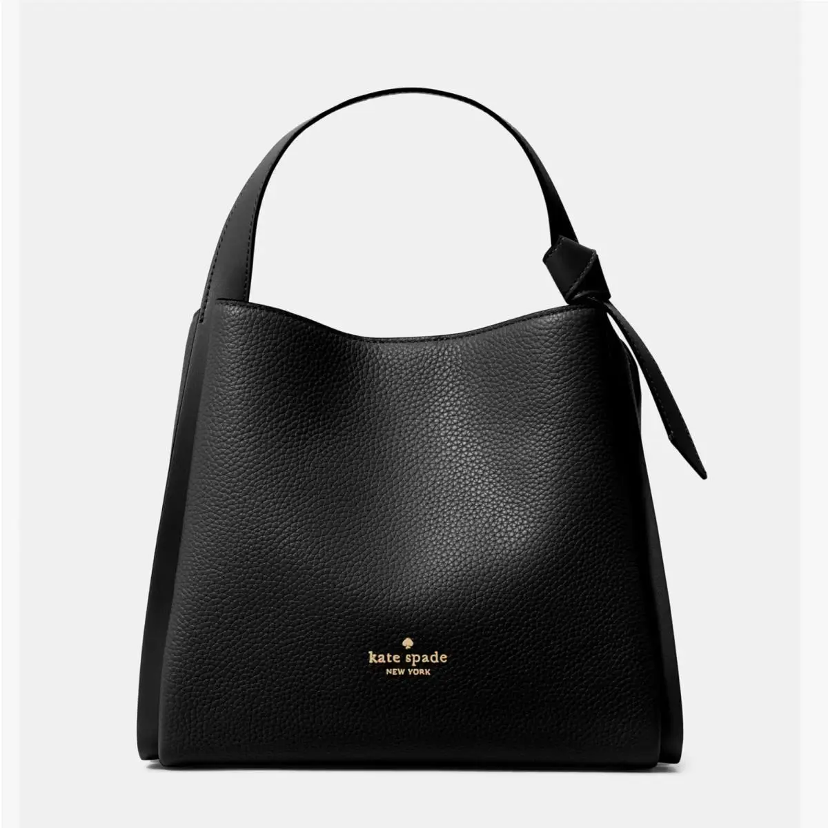 Kate Spade Knott Carryall Black Leather Top Handle Crossbody Bag