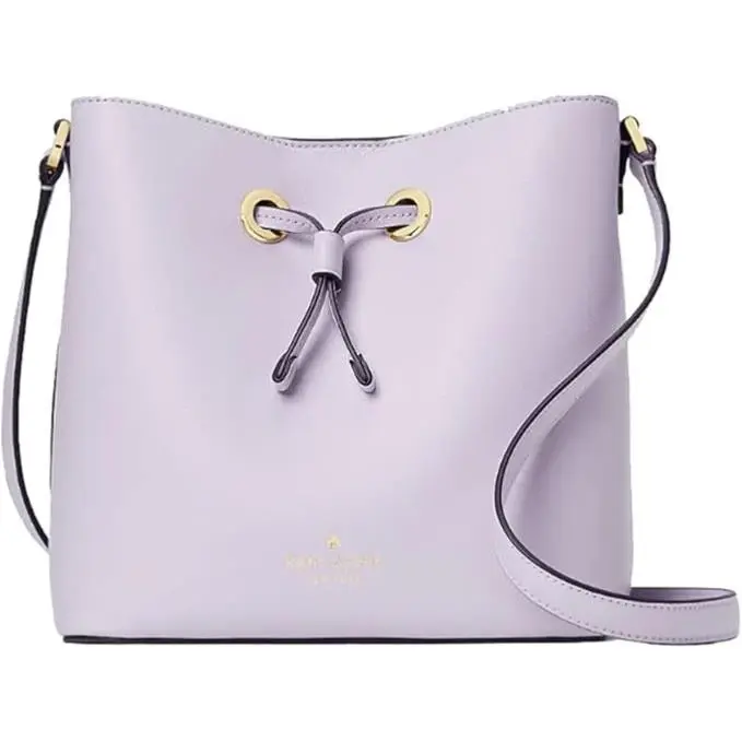 New Kate Spade Sadie Bucket Bag Saffiano Leather In Lilac Frost