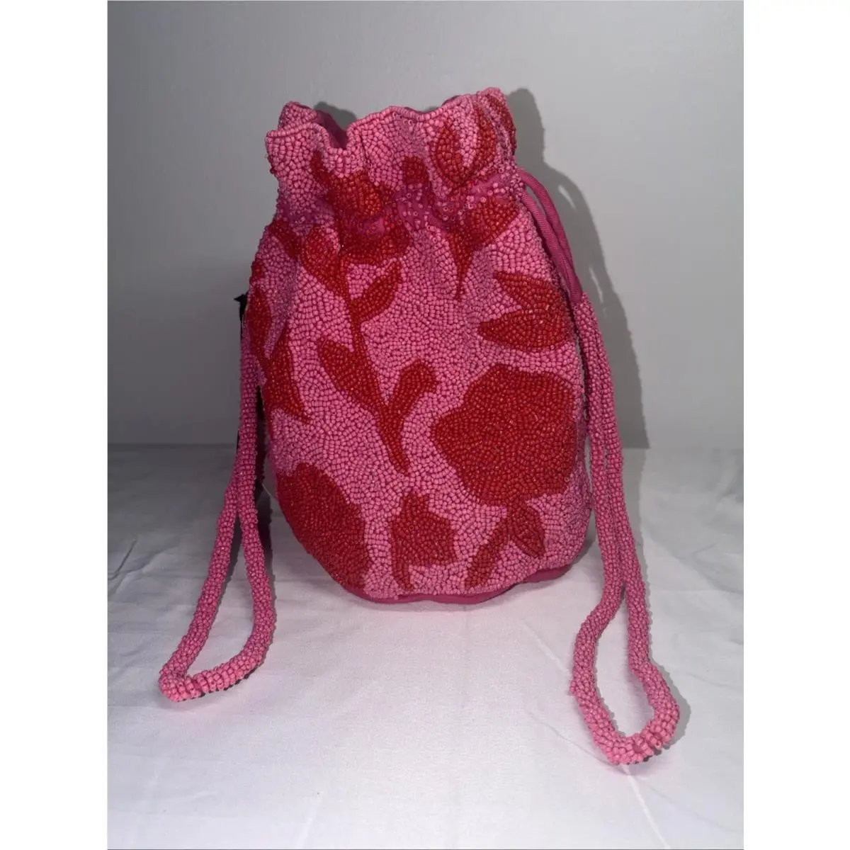 Kaye Spade New York x Target Beaded Classic Rose Drawstring Purse Size Medium