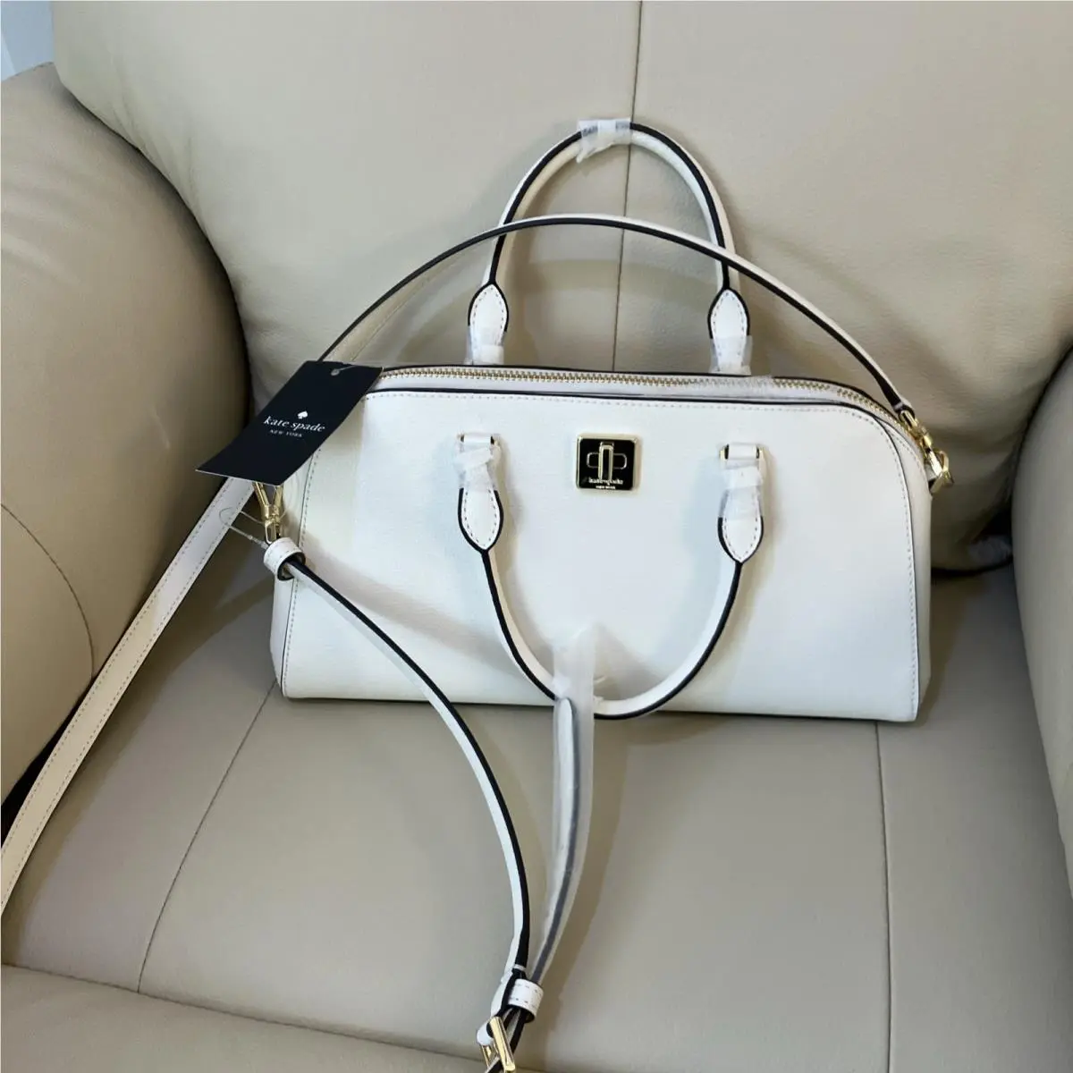 Kate Spade New York Phoebe Meringue East West Satchel Crossbody Retail