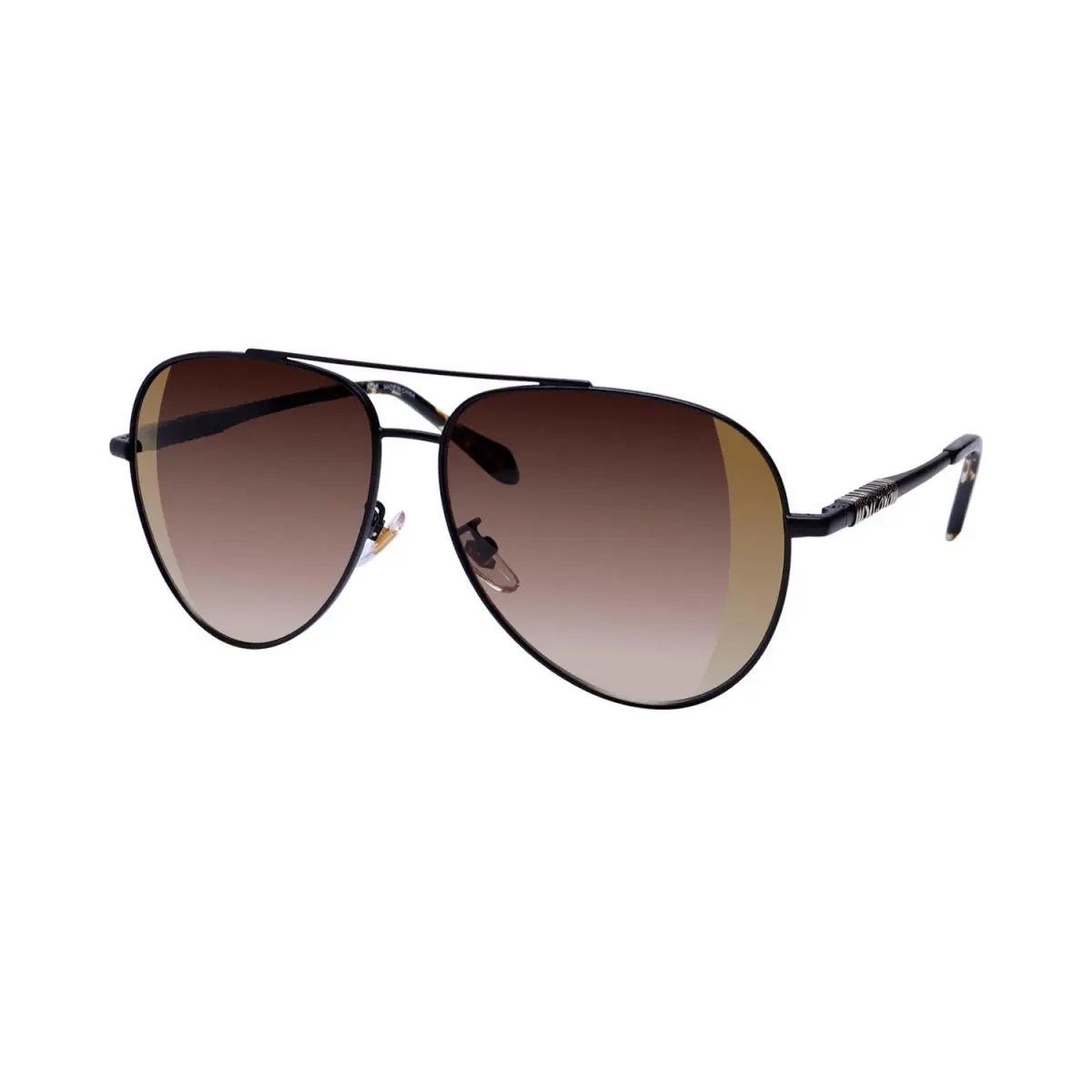 Just Cavalli SJC029 Sunglasses Womens 305G Black Metal Plastic Pilot