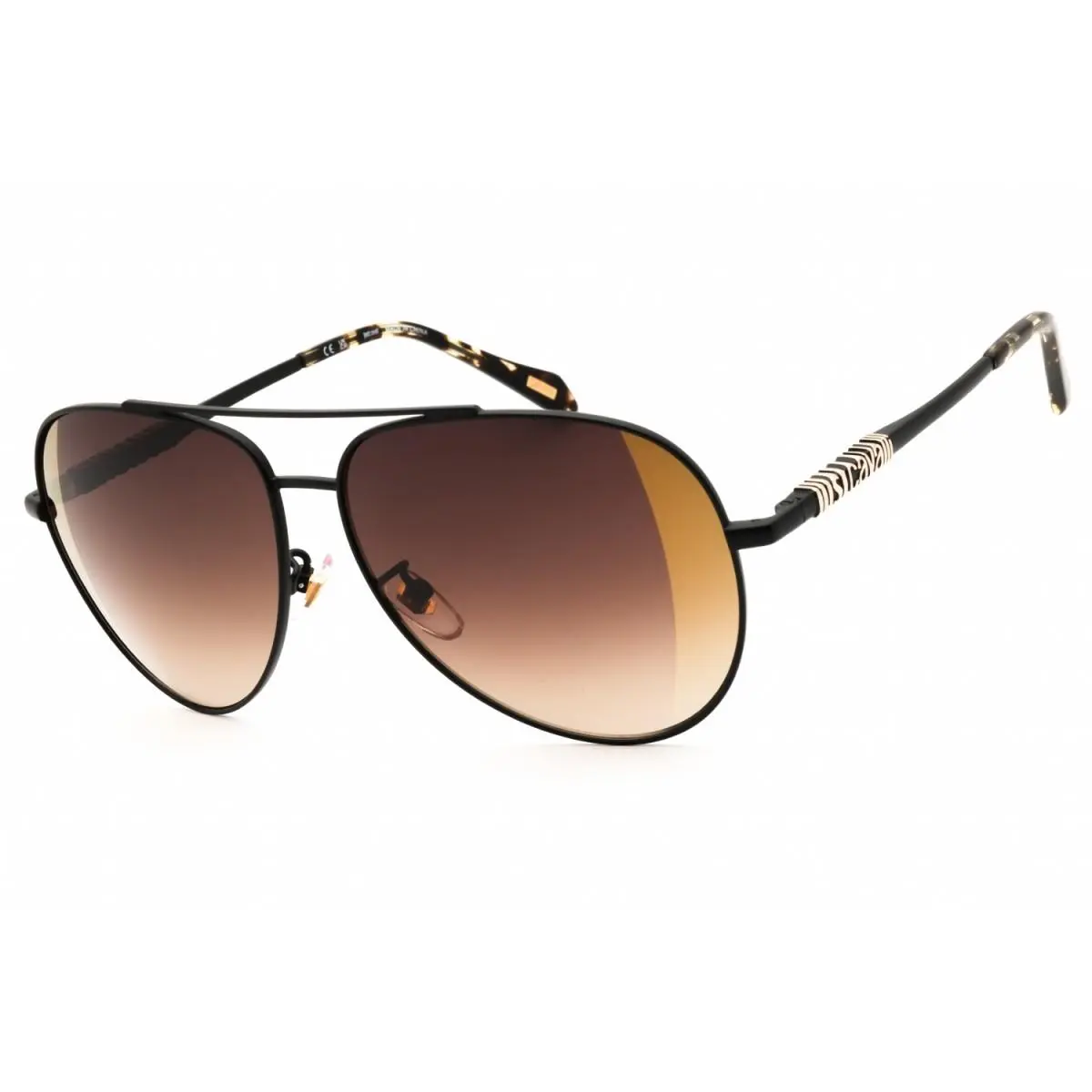 Just Cavalli SJC029 Sunglasses Womens 305G Black Metal Plastic Pilot