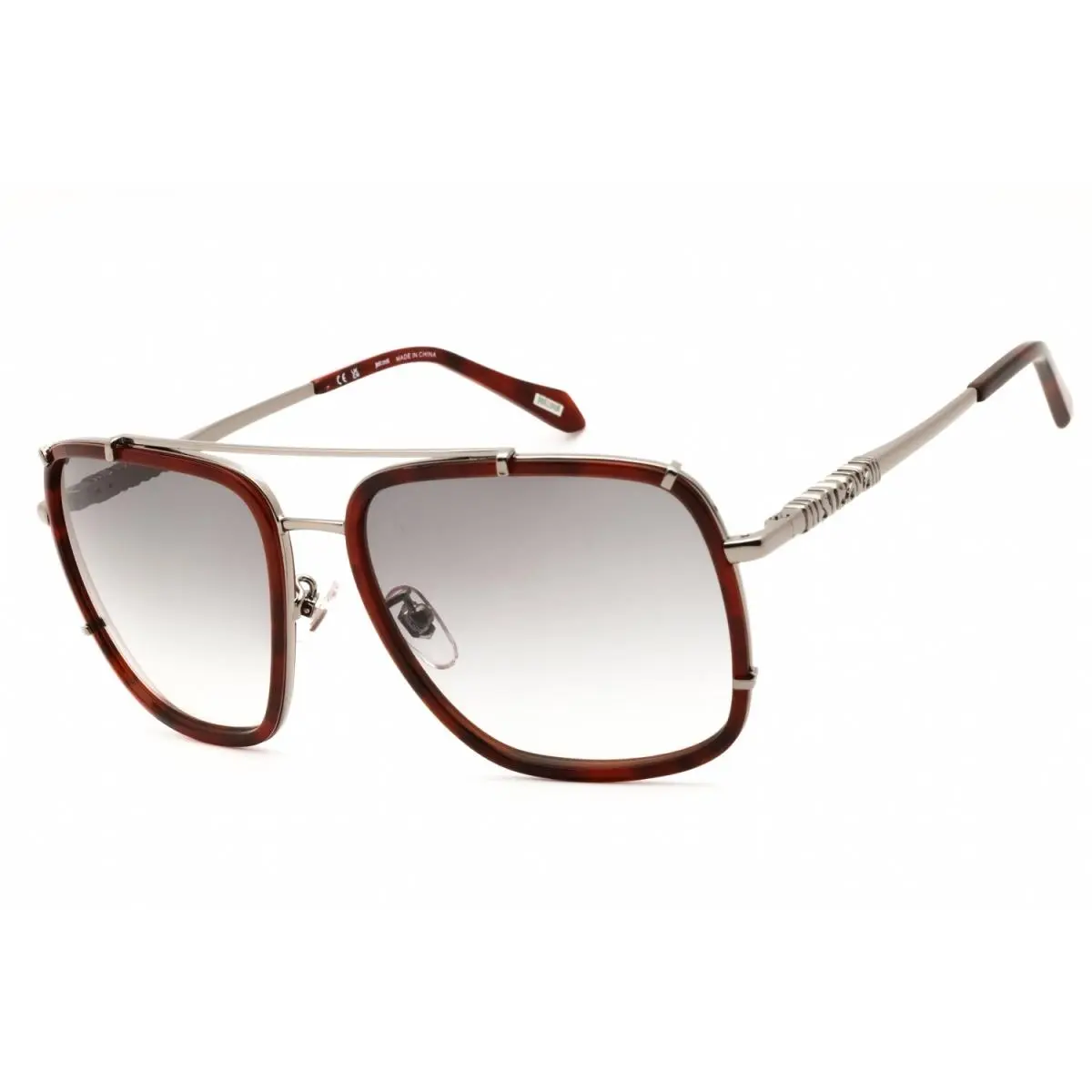 Just Cavalli SJC030V 09JC Sunglasses Red Havana Frame Smoke Lenses 58mm
