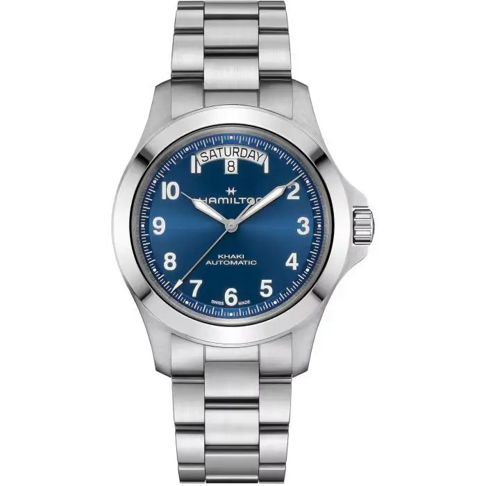 Hamilton Khaki Field King Day-date Blue Dial Auto 40mm Men`s Watch H64475140