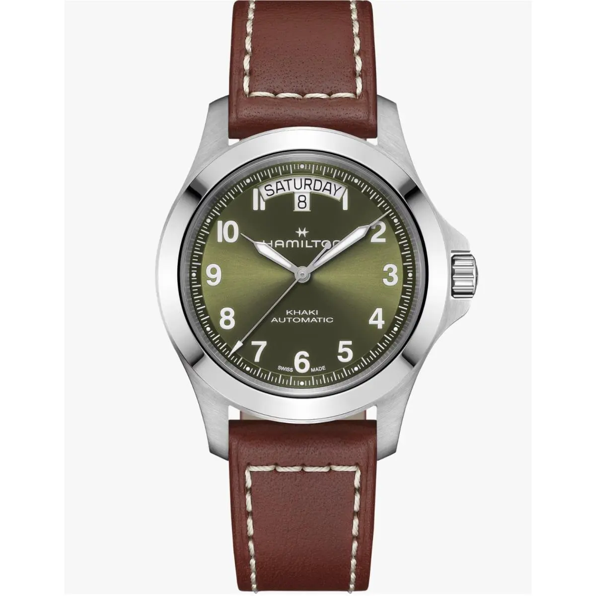 Hamilton H64475560 Khaki Field King 40mm Steel Green Automatic Men`s Watch