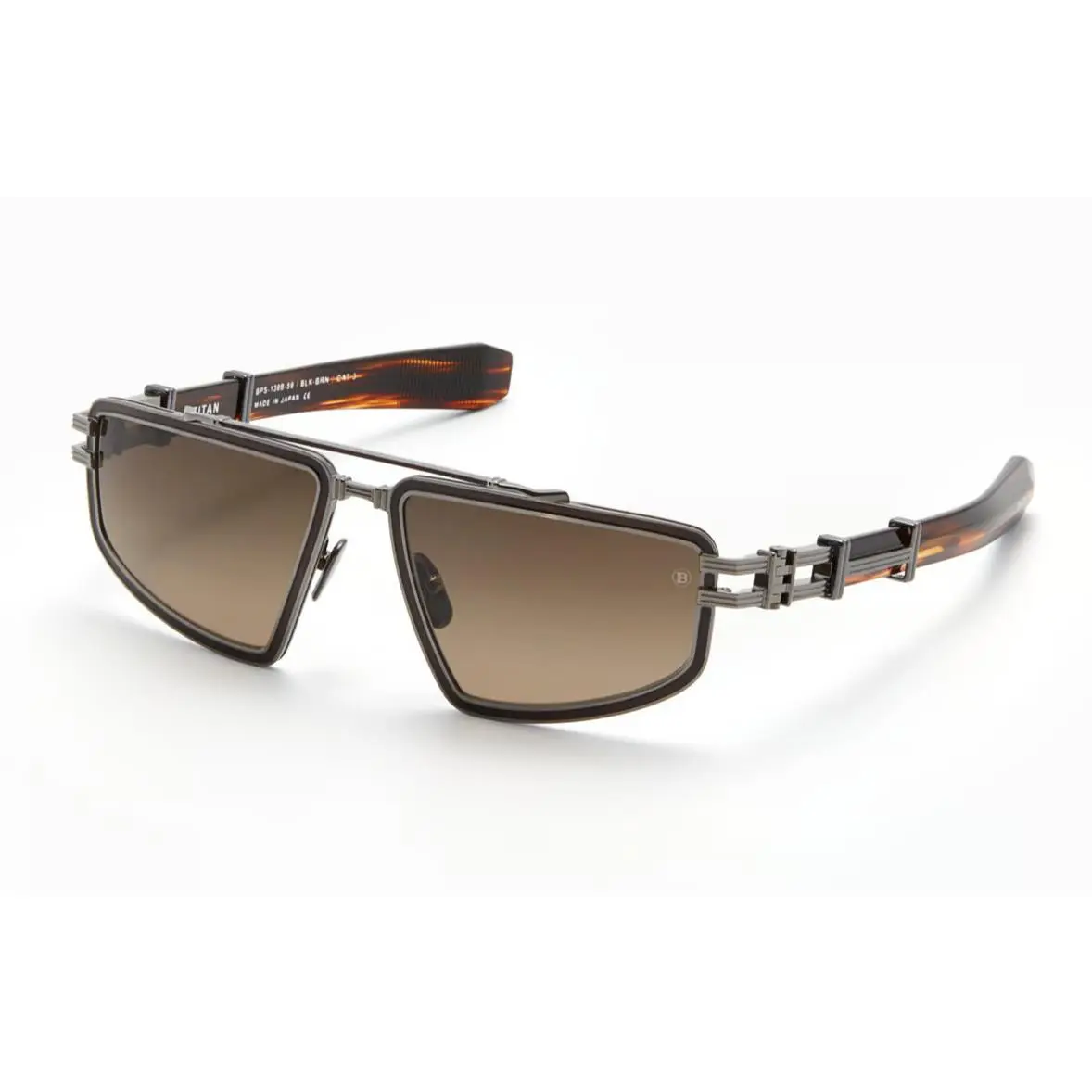 Akoni Balmain Rhodium Brown Titan Sunglasses Tortoise Japan Titanium