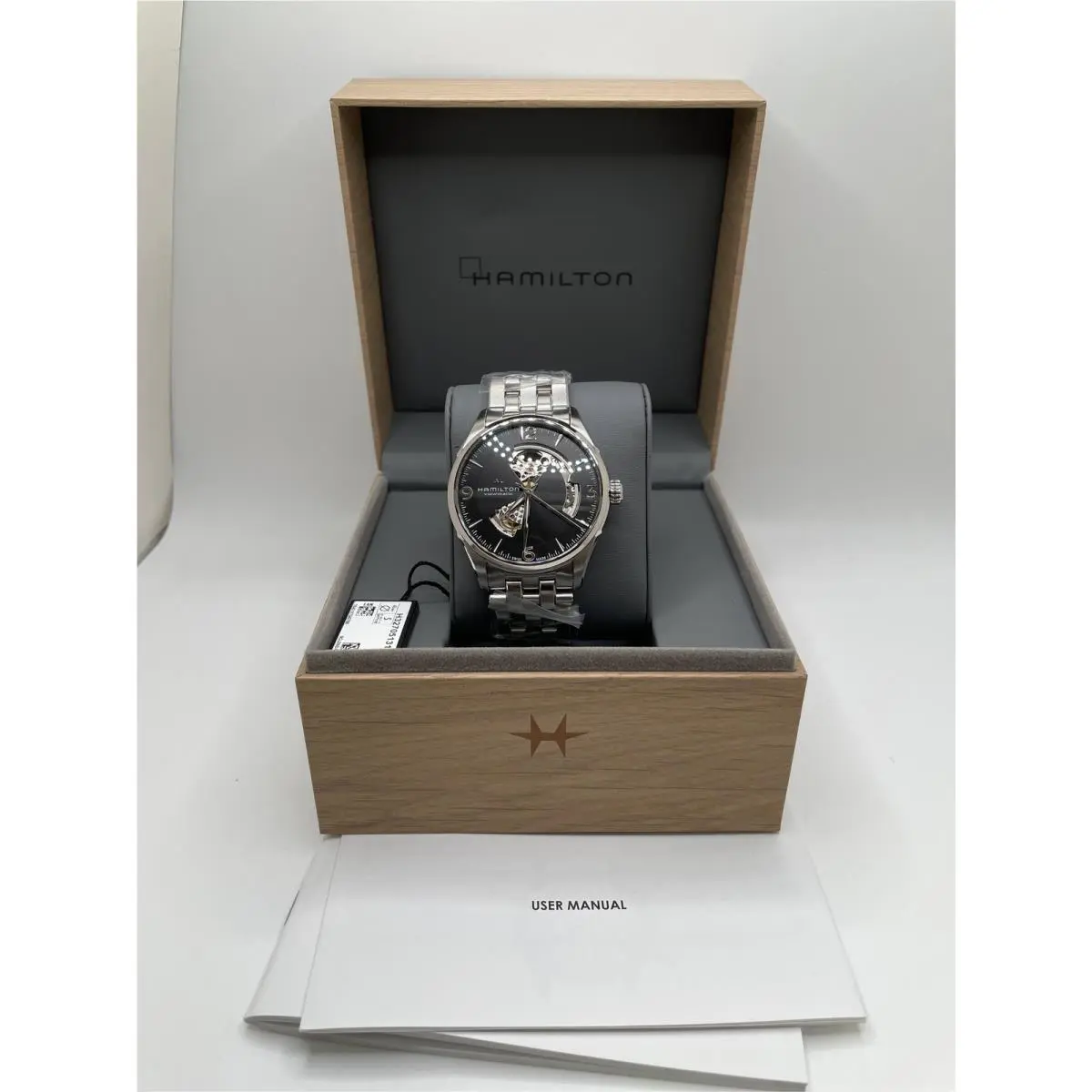 Hamilton Jazzmaster Open Heart Automatic Men`s Watch 42mm Stainless Steel Cas 1