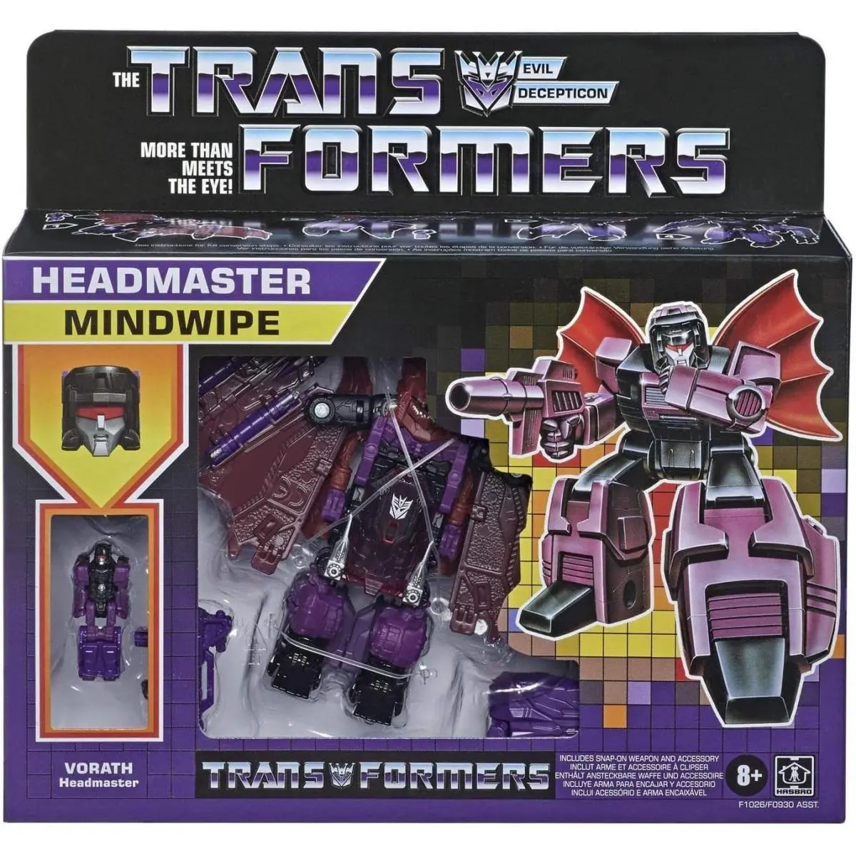 Transformers 2021 Modern Figure in Retro Packaging Decepticon Headmaster Mindwip