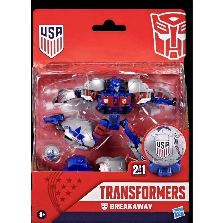 Hasbro Transformers Breakaway 5.5-Inch Action Figure Robot Toy with Soccer Ball