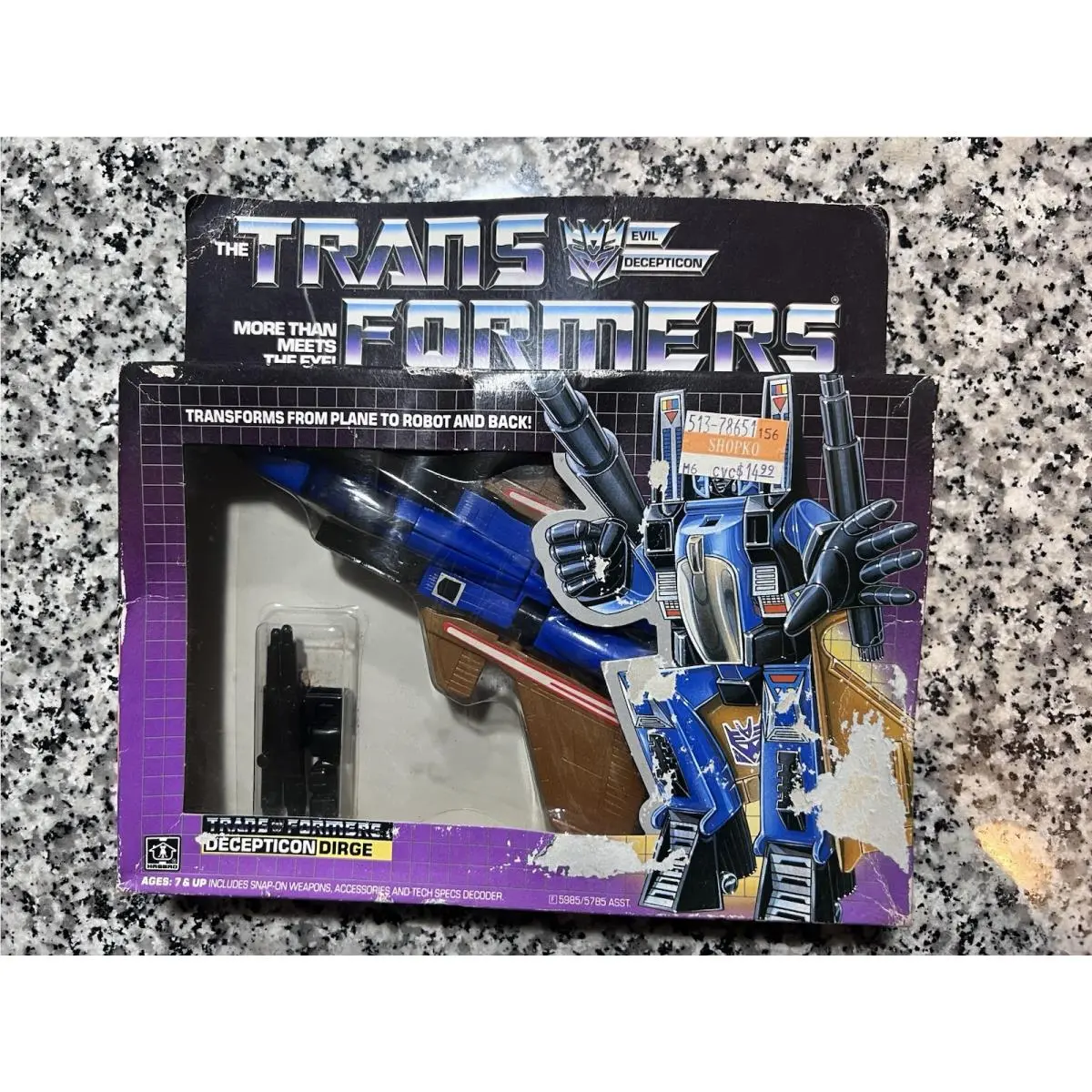 Dirge 1985 Hasbro G1 Transformers Decepticon Seeker