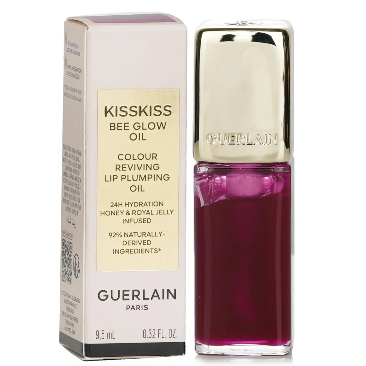 Guerlain Kiss Kiss Bee Glow Lip Plumping Oil 809 Lavender Glow 0.32oz/9.5ml