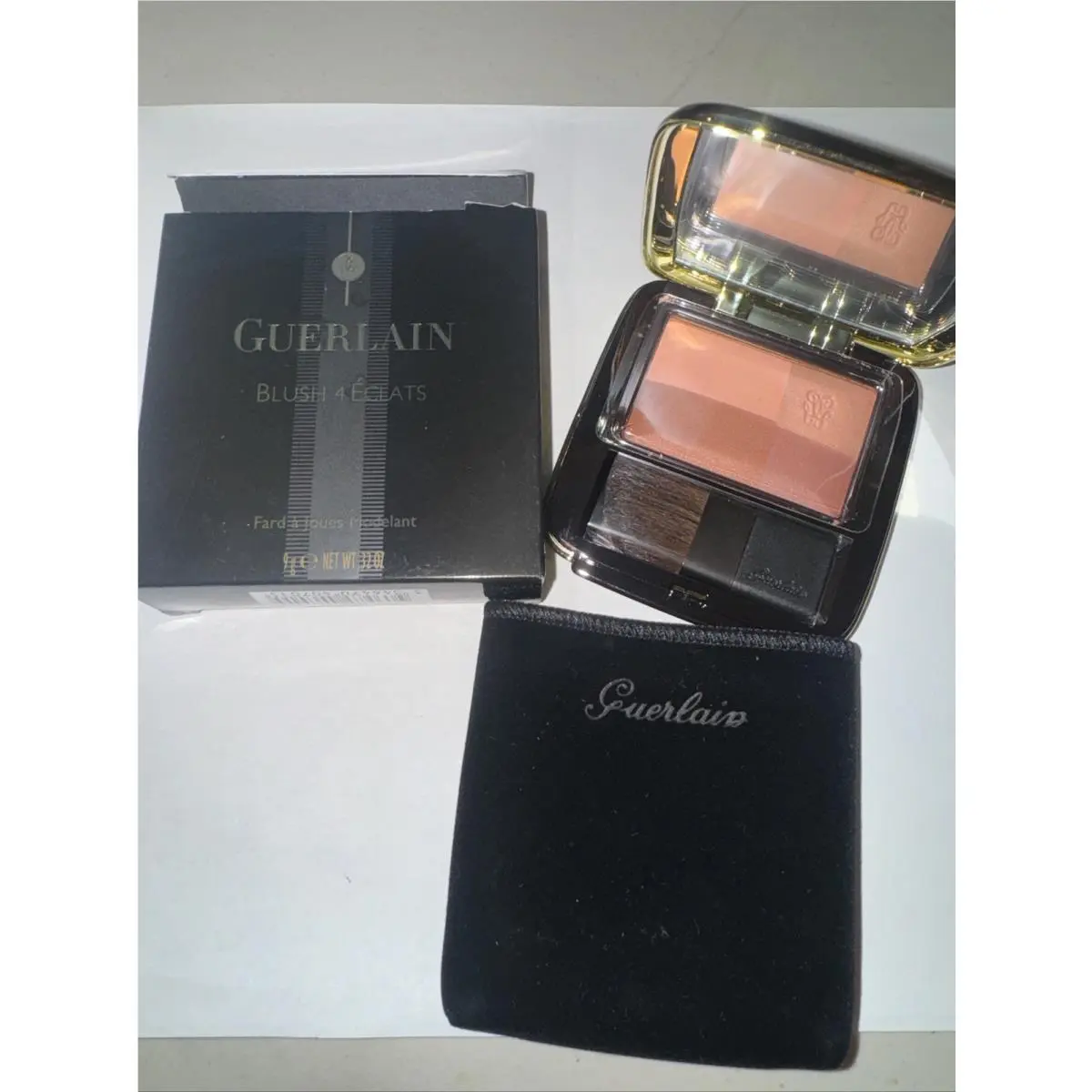 Guerlain Blush 4 Eclats Luer D’ Automne 03 W/ Velvet Travel Case - Italy Rare