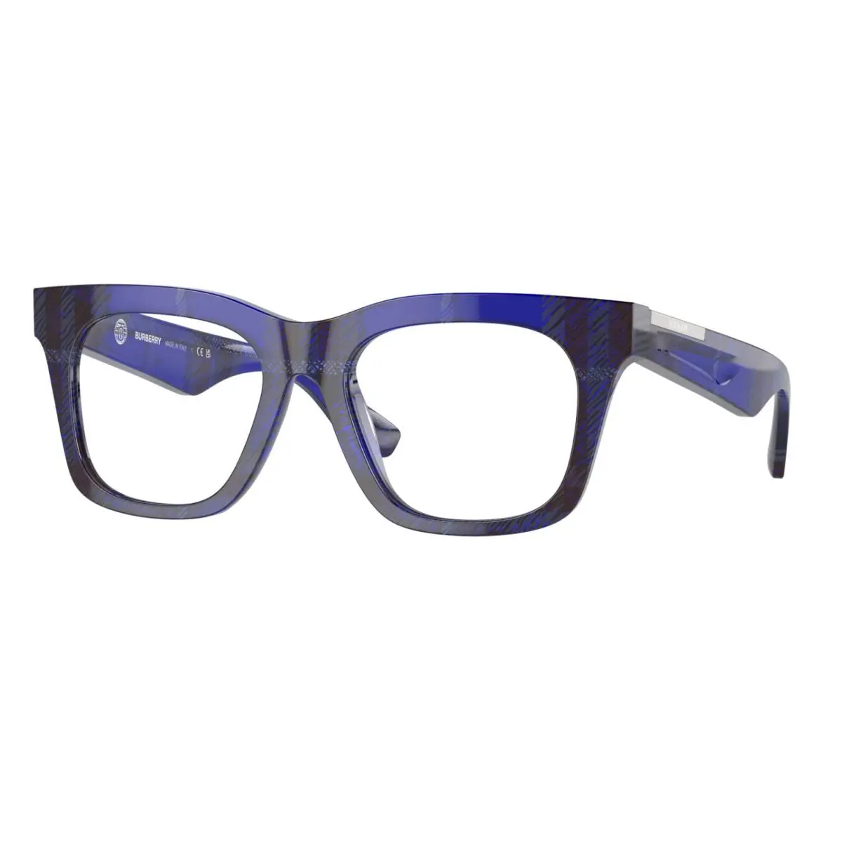 Burberry Eyeglasses BE 2407 4114 Glasses Crystal Dark Blue Check 51mm with Case