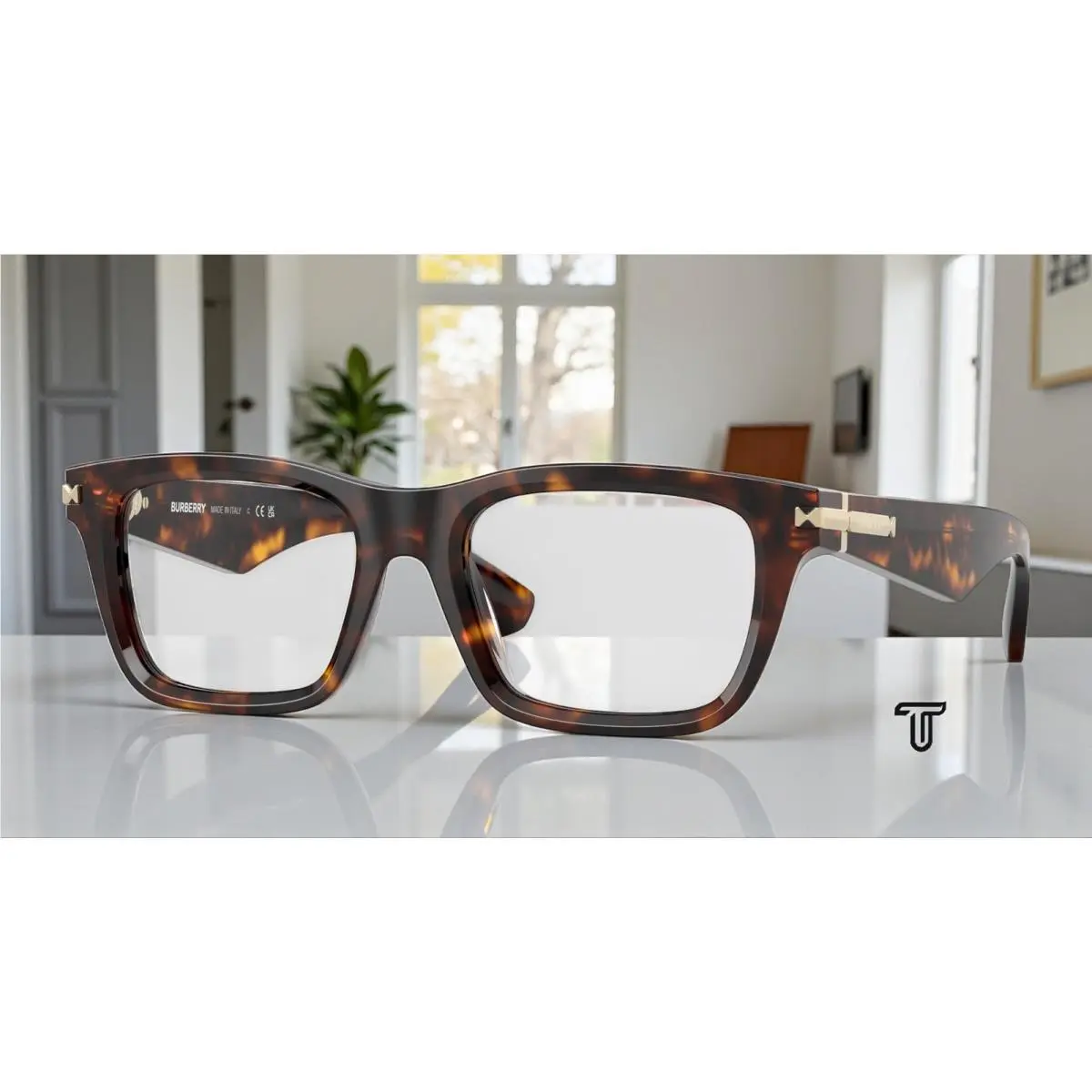 Burberry BE2419F 3002 Dark Havana Demo Lens 53 mm Men`s Eyeglasses