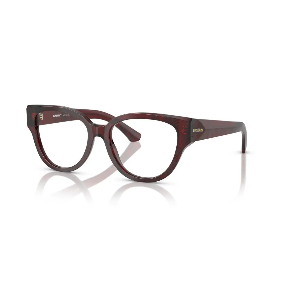 Burberry BE2421 4115 Eyeglasses 51mm Check Red / Clear Demo Lens