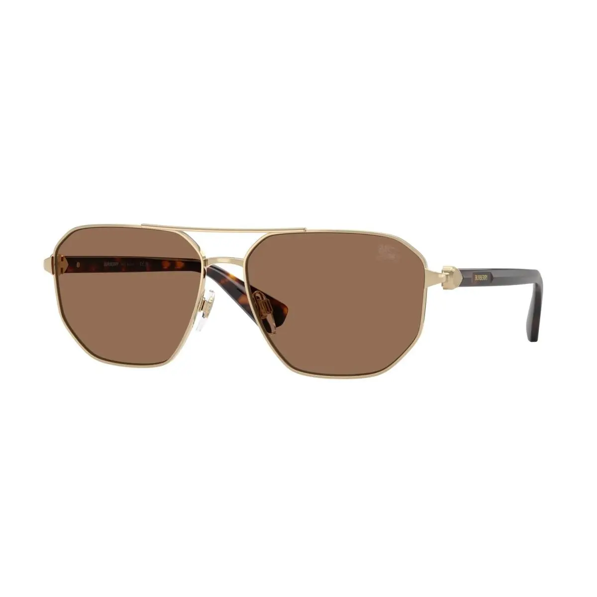 Burberry BE3166 110973 Light Gold Dark Brown 60 mm Men`s Sunglasses