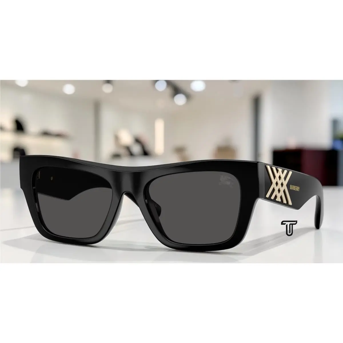 Burberry BE4490U 300187 Black Dark Grey 53 mm Women`s Sunglasses
