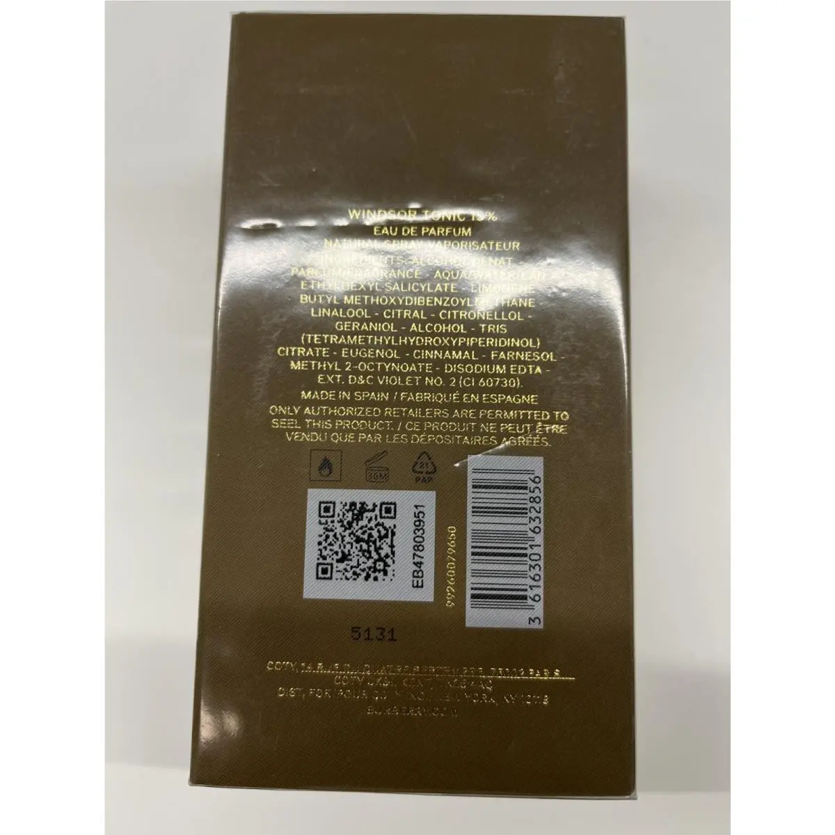 Burberry Windsor Tonic 15% Eau de Parfum 100 ML 3.3 FL OZ