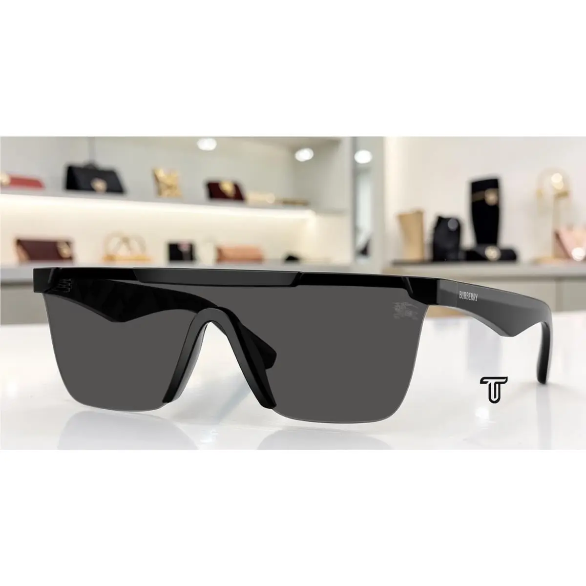 Burberry BE4480D 300187 Black Dark Grey 41 mm Unisex Sunglasses
